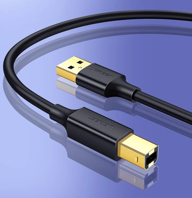UGreen USB 2.0 AM To BM Print Cable 1.5m (Black) (US135/10350)