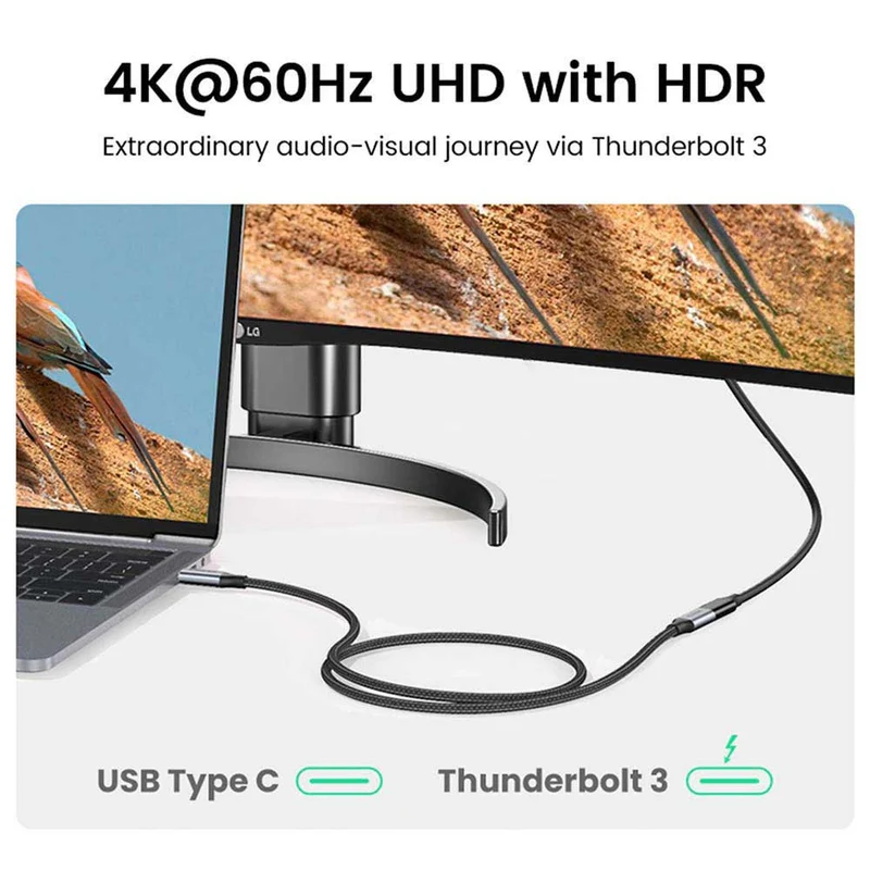 UGreen USB-C 3.1 Extension Cable 1m (Dark Gray) (US372/30205)