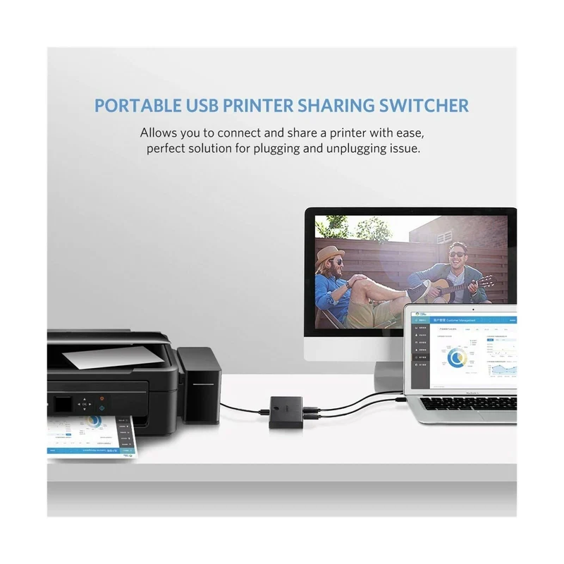 UGreen USB 2.0 2X1 Sharing Switcher (Black) (30345)