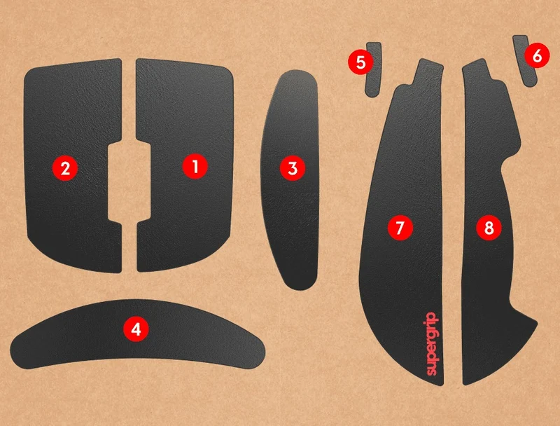 Pulsar Supergrip Mouse Grip Tape Pre-Cut For Pulsar X2 Mini (Size 1 Mini) (SGX21)
