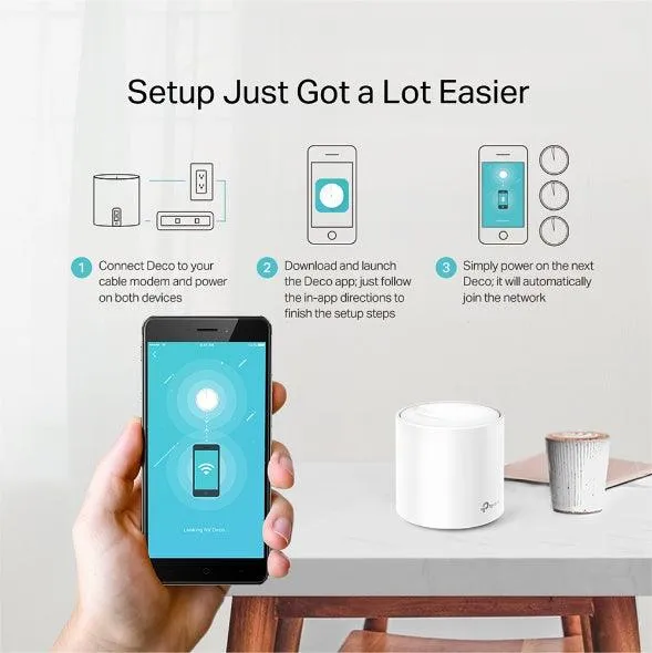 TP-Link AX1800 Whole Home Mesh Wi-Fi 6 System (White) (Deco X20 (2-Pack))