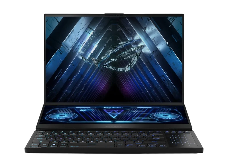 Asus ROG Zephyrus Duo 16 GX650PY-NM044WS Gaming Laptop (Black) | 16" QHD+ (2560x1600 WQXGA) | Ryzen 9 7945HX | 64GB RAM | 4TB SSD | RTX 4090 | Windows 11 Home | Fusion II 300 Palm Rest | ROG Gladius III Mouse | Ranger BP2701 Backpack