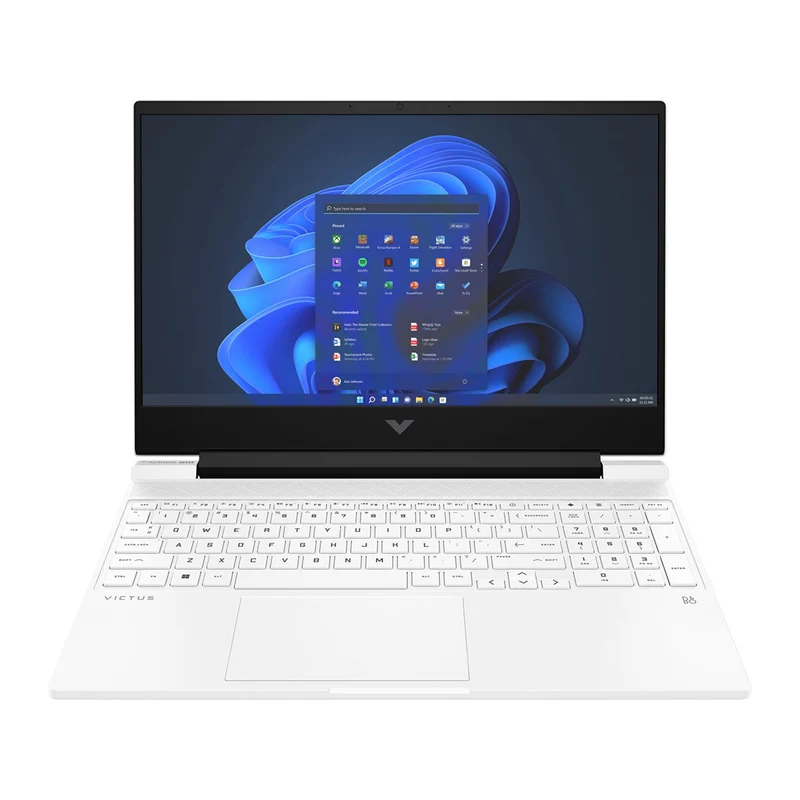 HP Victus 15-FB0124AX Gaming Laptop (Ceramic White) | 15.6" diagonal, FHD (1920 x 1080) | Ryzen™ 5 5600H | 8GB RAM | 512GB SSD | Radeon™ RX 6500M | Windows 11 Home | MS Office Home & Student 2021 | HP Prelude 15.6” Topload Bag