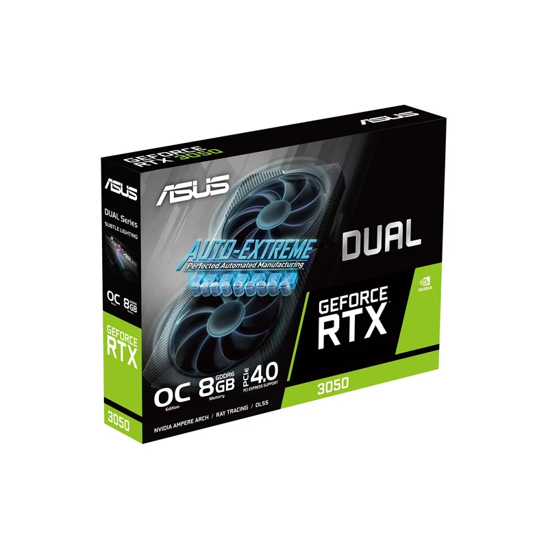 Asus Dual GeForce RTX 3050 8GB OC V2 PCIE 4.0 GDDR6 Graphics Card