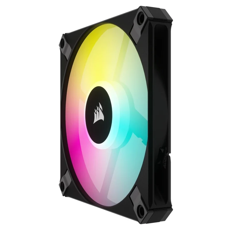 Corsair iCUE AF120 RGB Slim 120MM PWM Fluid Dynamic Bearing Fan With Lightning Node Core (Black) (Twin Pack)