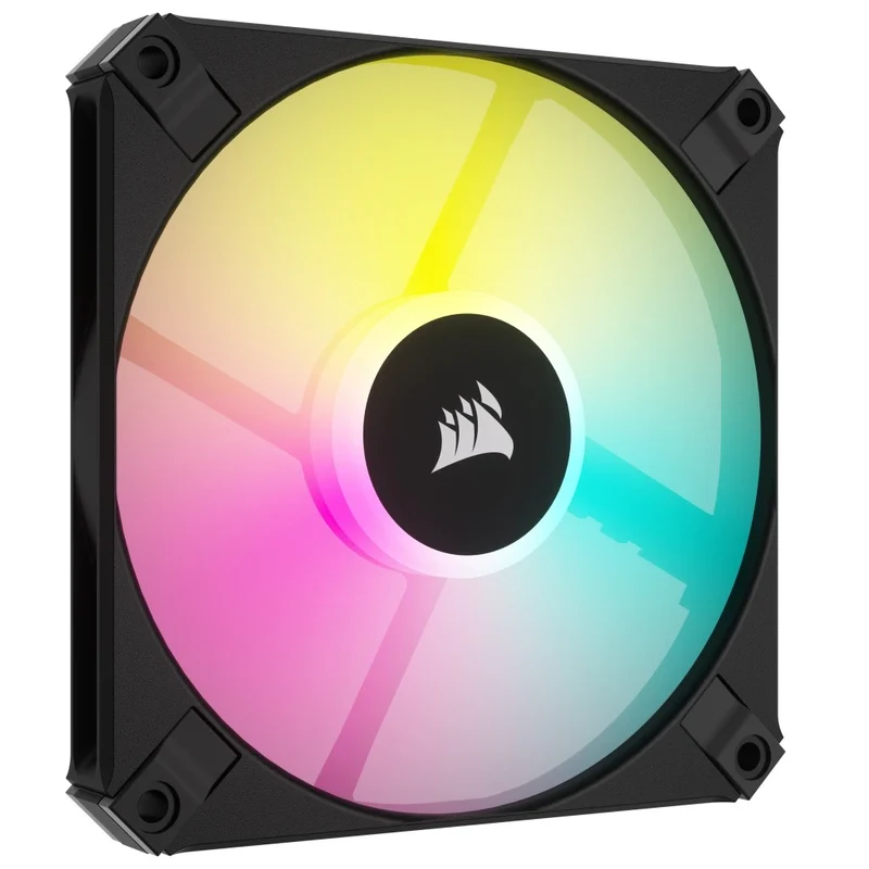 Corsair iCUE AF120 RGB Slim 120MM PWM Fluid Dynamic Bearing Fan With Lightning Node Core (Black) (Twin Pack)