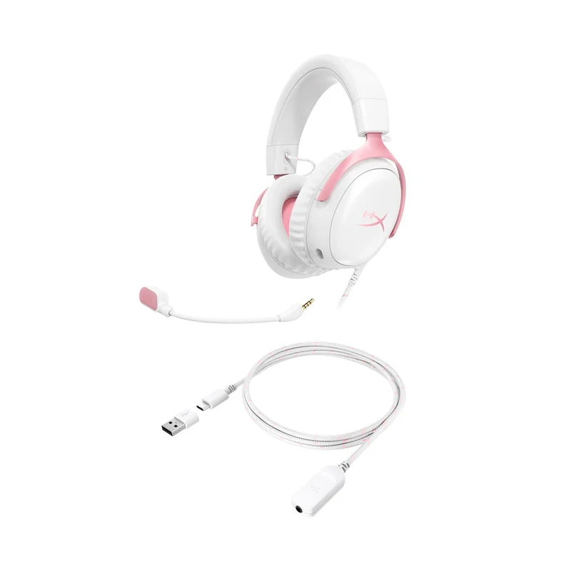 HyperX Cloud III Wired Gaming Headset for PC/PS5/PS4/Xbox Series X|S/Xbox One/Nintendo Switch/Mac/Mobile (Black, Black/Red, White/Pink, White/Silver, Black/Blue)