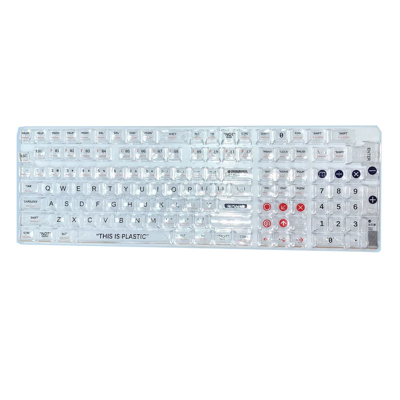 Royal Kludge CBSA-1 132 Keys Plastic Transparent Profile Keycaps Fullset (White)