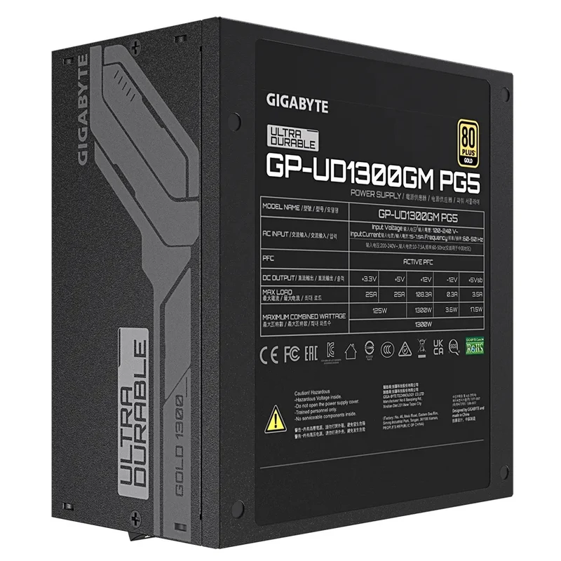 Gigabyte GP-UD1300GM PG5 1300W 80+ Gold PCIE GEN 5.0 ATX 3.0 Fully Modular Power Supply