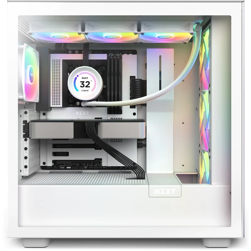 NZXT Kraken Elite 360 RGB 360MM AIO Liquid Cooler With LCD Display & RGB Fans (Matte White) (RL-KR36E-W1)