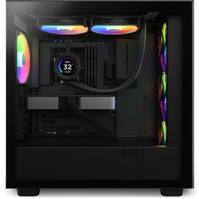 NZXT Kraken Elite 280 RGB 280MM AIO Liquid Cooler With LCD Display & RGB Fans (Matte Black) (RL-KR28E-B1)
