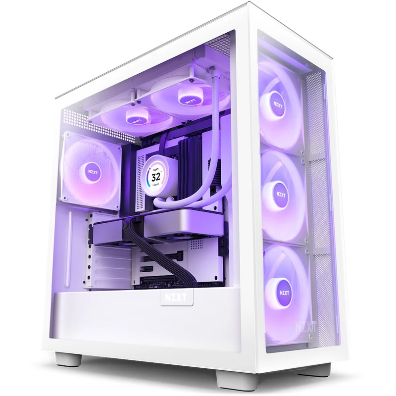 NZXT Kraken Elite 280 RGB 280MM AIO Liquid Cooler With LCD Display & RGB Fans (Matte White) (RL-KR28E-W1)