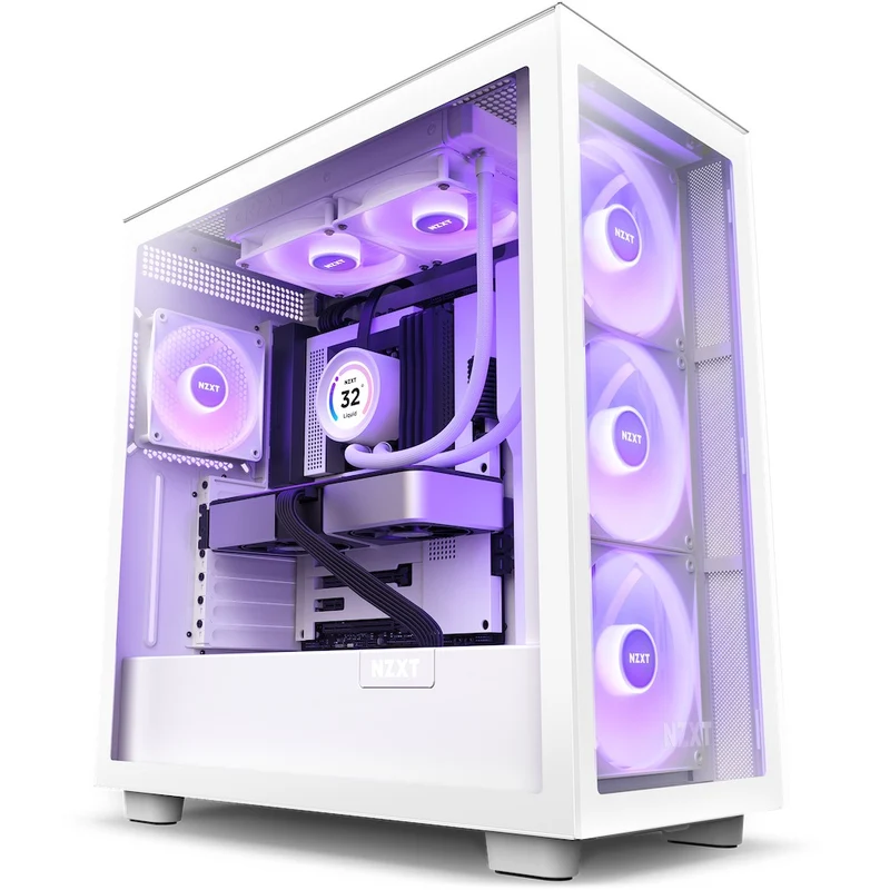NZXT Kraken Elite 240 RGB 240MM AIO Liquid Cooler With LCD Display & RGB Fans (Matte White) (RL-KR24E-W1)