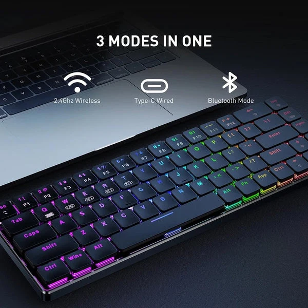Onikuma G29 69 Keys RGB Wireless Mechanical Gaming Keyboard (Red Switch) (Black)
