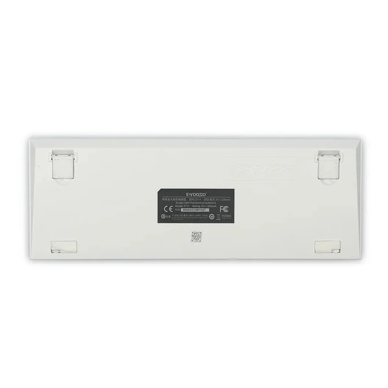 E-Yooso Z-11 Single Light RGB 61 Keys Hot Swappable Mechanical Keyboard White/Grey (Blue Switch)