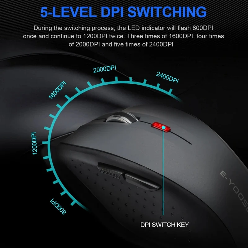 E-Yooso E-1010 Wireless Mouse (Grey)