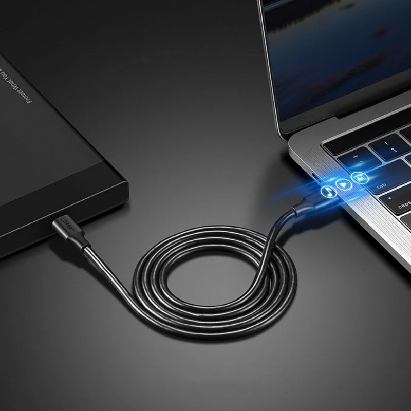 UGreen Type C 2.0 Male To Type C 2.0 Male 5A Data Cable - 1m (Black) (US316/70427)