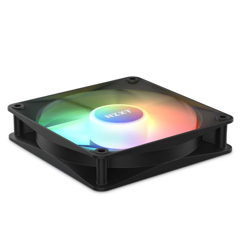 NZXT F140 RGB Core Twin Pack 140MM Hub-Mounted RGB Fans With RGB Controller (Matte Black) (RF-C14DF-B1)