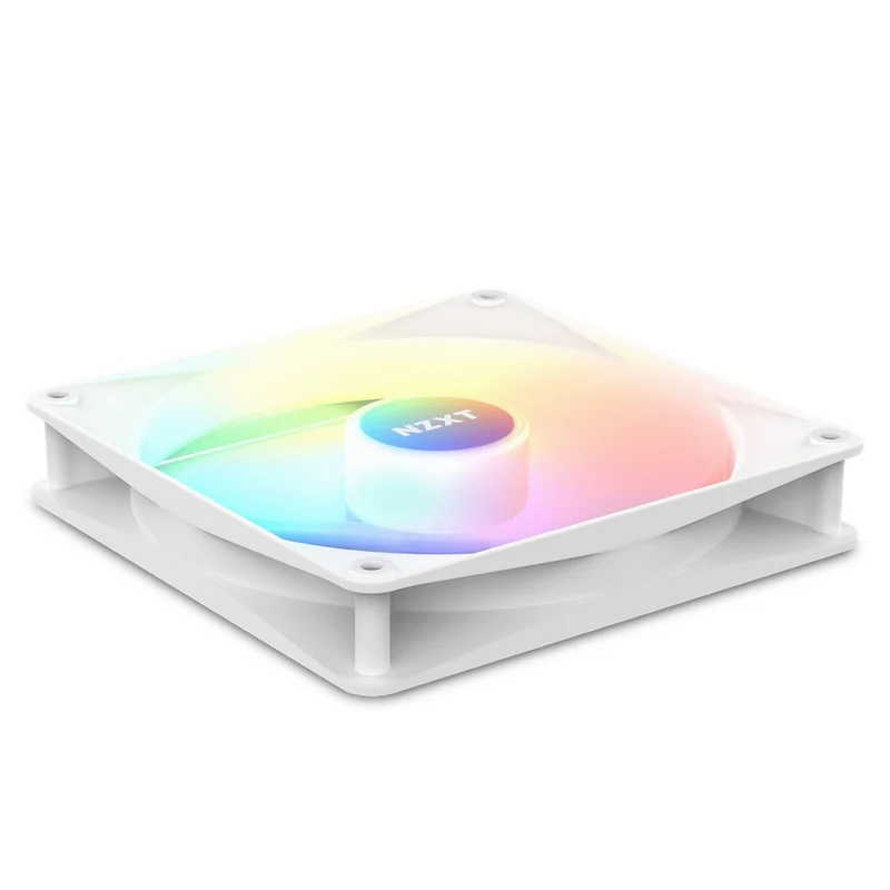 NZXT F140 RGB Core Twin Pack 140MM Hub-Mounted RGB Fans With RGB Controller (Matte White) (RF-C14DF-W1)