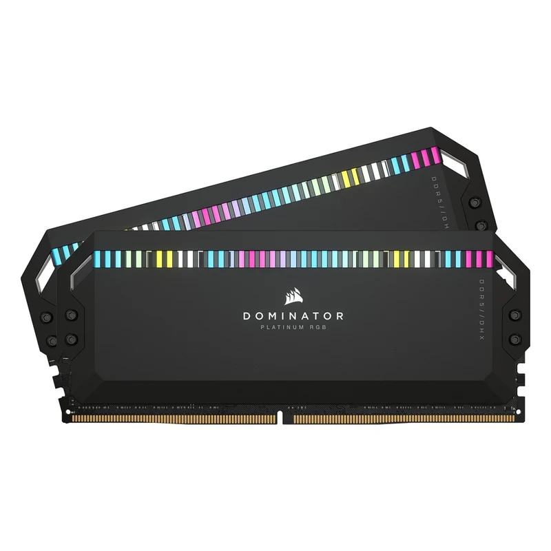 Corsair Dominator Platinum RGB 64GB (2X32GB) DDR5 DRAM 6400Mhz C32 Memory Kit (Black) (CMT64GX5M2B6400C32)