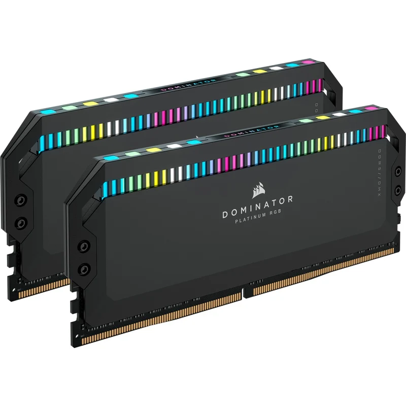Corsair Dominator Platinum RGB 64GB (2X32GB) DDR5 DRAM 6400Mhz C32 Memory Kit (Black) (CMT64GX5M2B6400C32)