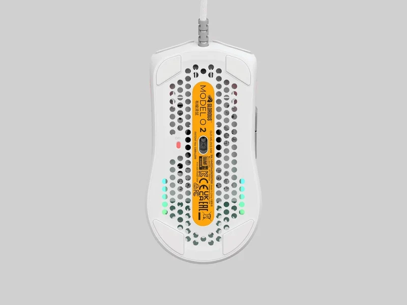 Glorious Model O 2 Ultralight Ambidextrous Wired Gaming Mouse (White)