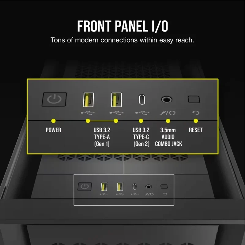 Corsair iCue 5000D RGB Airflow Mid-Tower ATX PC Case (Black)