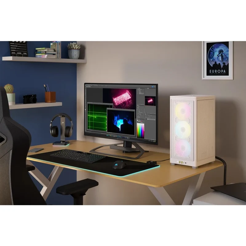Corsair iCue 2000D RGB Airflow Mini-ITX PC Case (White)