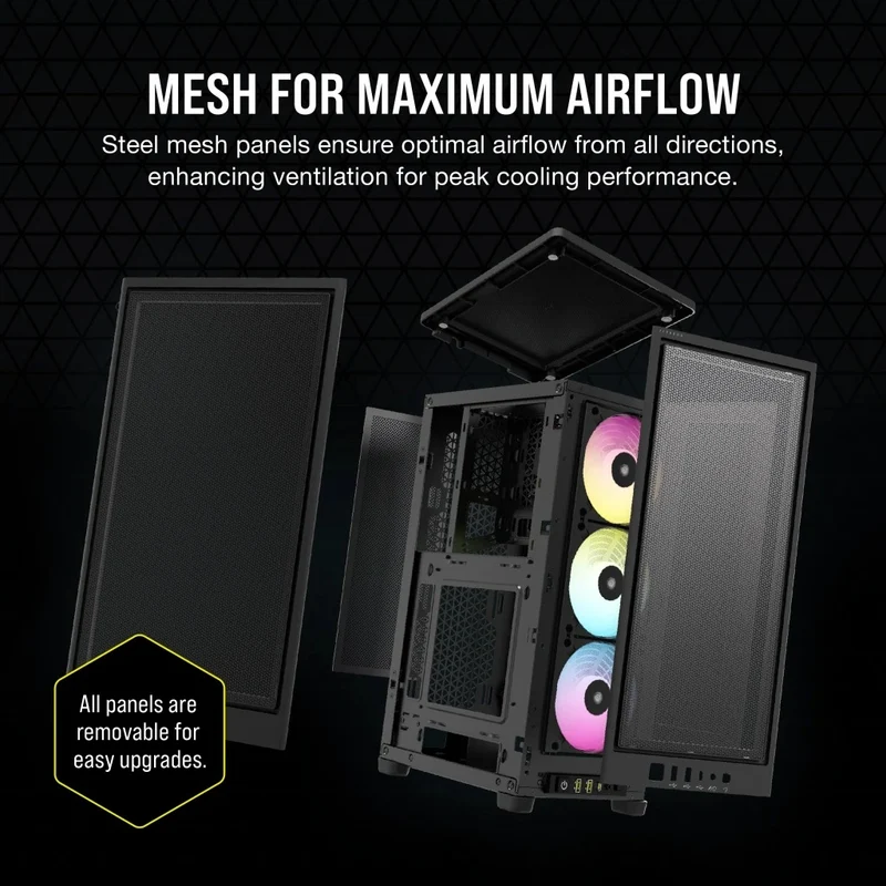 Corsair iCue 2000D RGB Airflow Mini-ITX PC Case (Black)