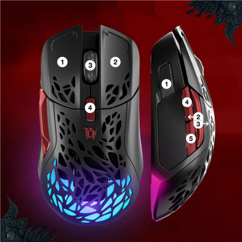 SteelSeries Aerox 5 Wireless Ultralight Multi-Genre Gaming Mouse Diablo IV Limited Edition (62403)
