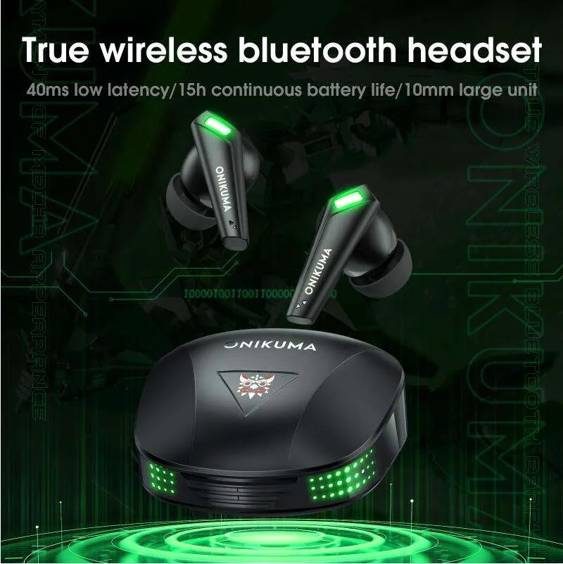 Onikuma T308 Wireless Earphones (Black)