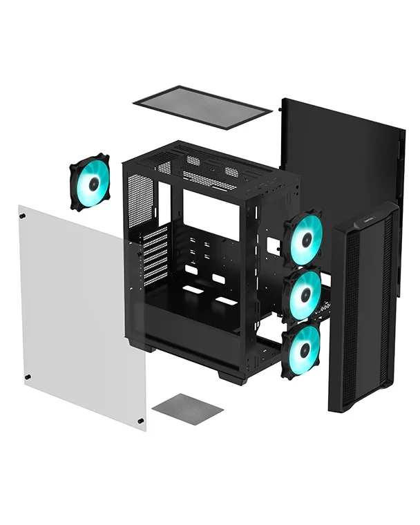Deepcool CC560 Mid-Tower ATX Case (Black) (R-CC560-BKGAA4-G-1)