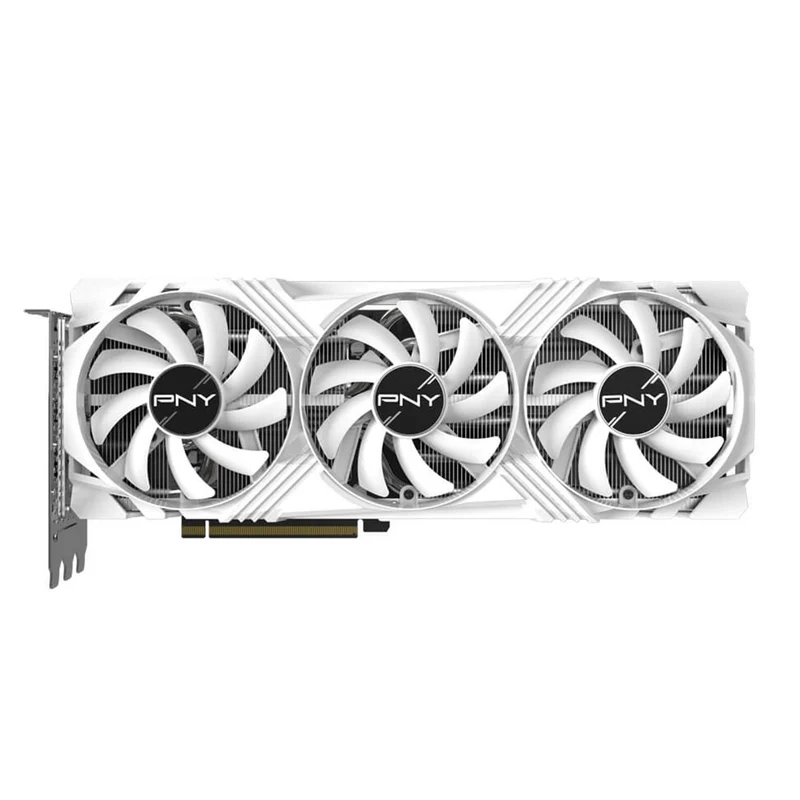PNY GeForce RTX 4070 Ti 12GB LED Verto Triple Fan GDDR6X PCIE 4.0 Graphics Card (White) (VCG4070T12TFWXPB1)