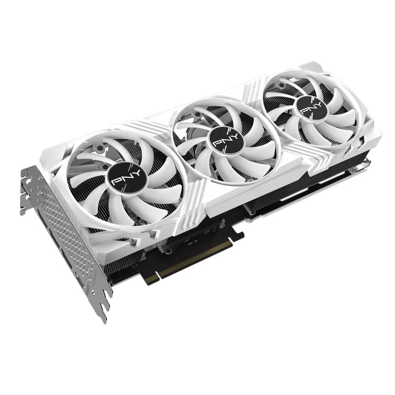 PNY GeForce RTX 4070 Ti 12GB LED Verto Triple Fan GDDR6X PCIE 4.0 Graphics Card (White) (VCG4070T12TFWXPB1)