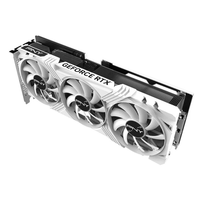 PNY GeForce RTX 4070 Ti 12GB LED Verto Triple Fan GDDR6X PCIE 4.0 Graphics Card (White) (VCG4070T12TFWXPB1)