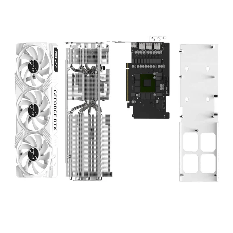 PNY GeForce RTX 4070 Ti 12GB LED Verto Triple Fan GDDR6X PCIE 4.0 Graphics Card (White) (VCG4070T12TFWXPB1)