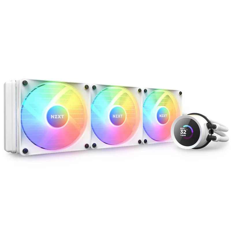 NZXT Kraken 360 RGB 360MM AIO Liquid Cooler With LCD Display & RGB Fans (Matte White) (RL-KR360-W1)