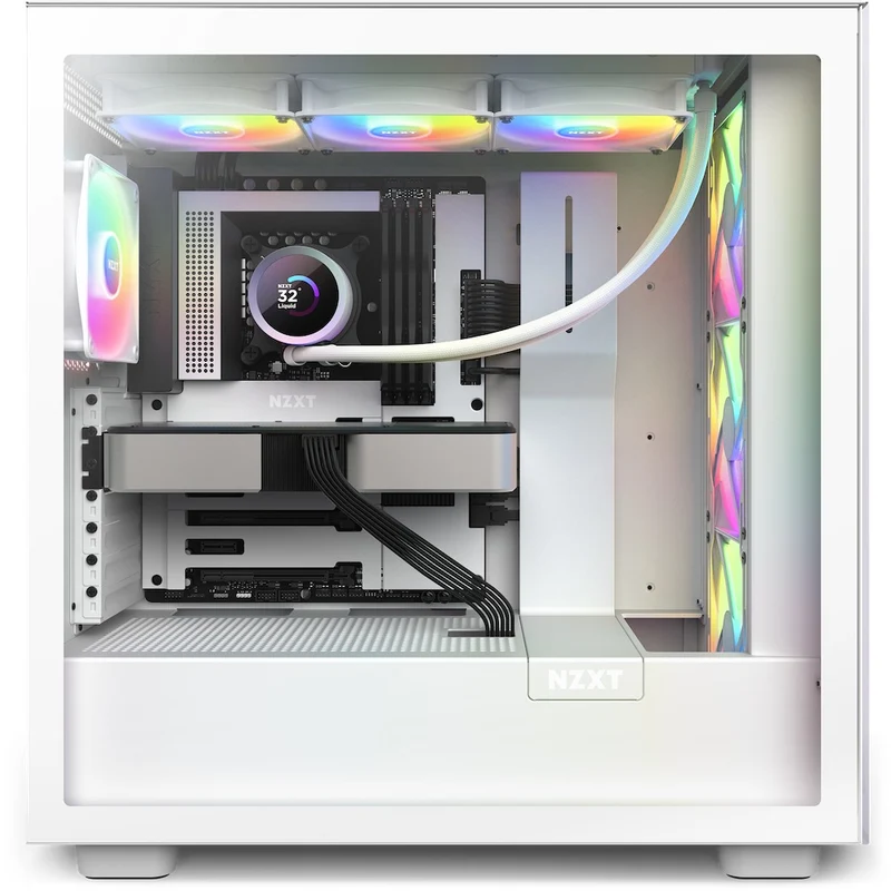 NZXT Kraken 360 RGB 360MM AIO Liquid Cooler With LCD Display & RGB Fans (Matte White) (RL-KR360-W1)