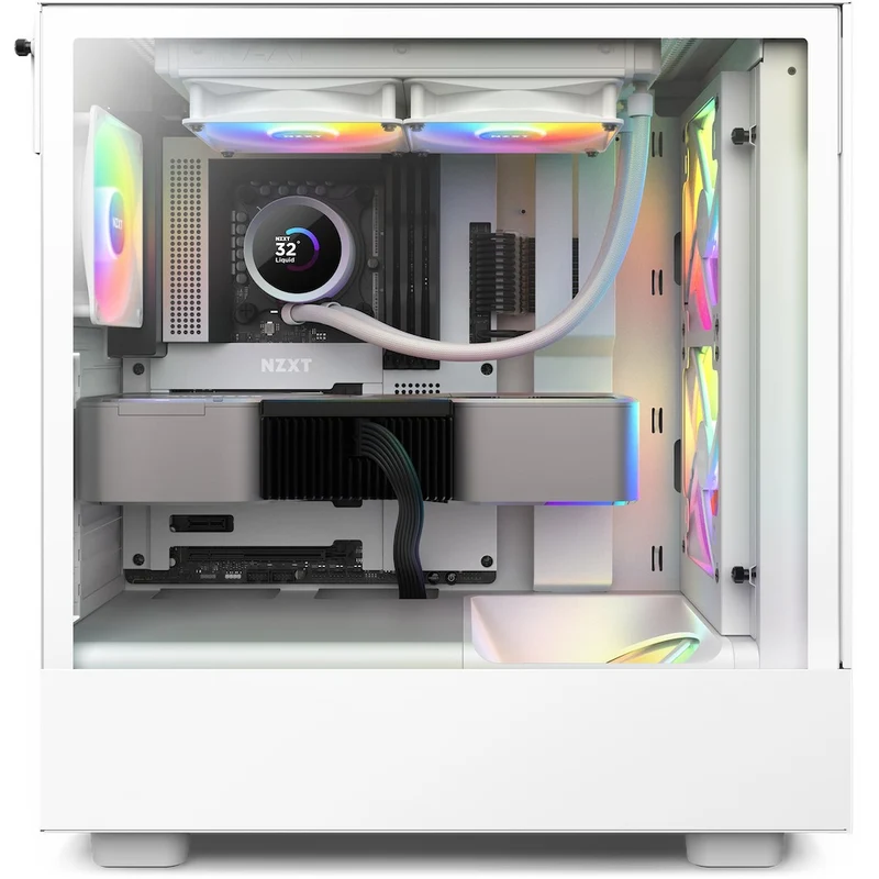 NZXT Kraken 240 RGB 240MM AIO Liquid Cooler With LCD Display & RGB Fans (Matte White) (RL-KR240-W1)