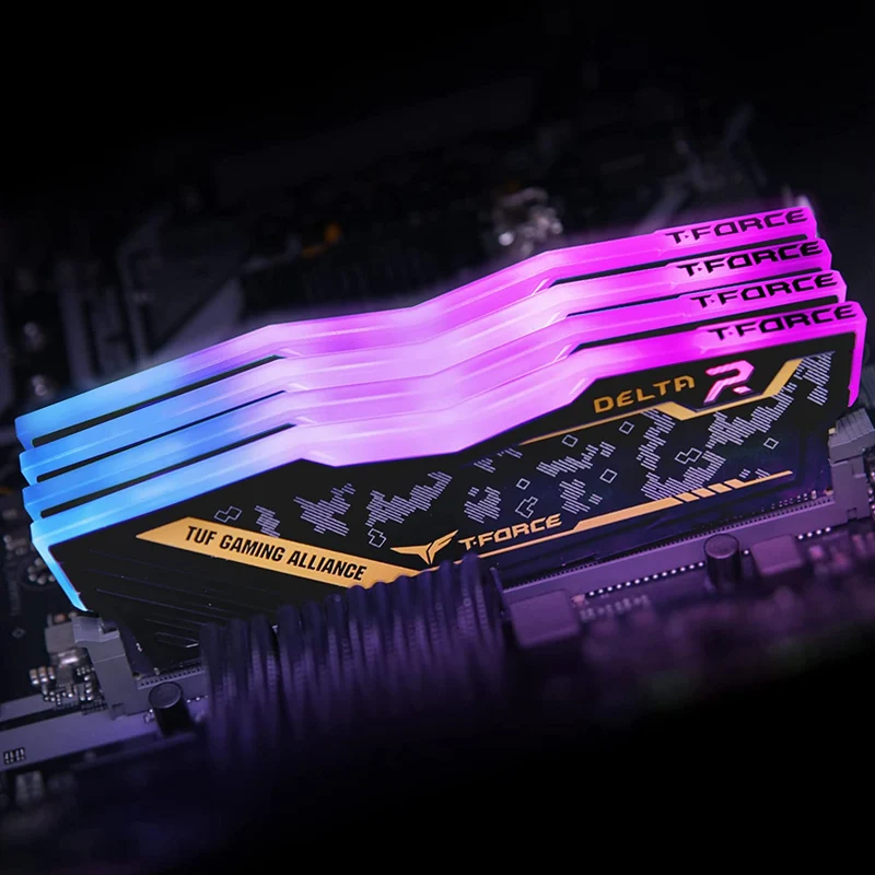 Teamgroup T-Force Delta TUF Gaming Alliance RGB 32GB (2X16GB) DDR4 3600Mhz CL18-22-22-42 1.35V Desktop Memory (TF9D432G3600HC18JDC01)