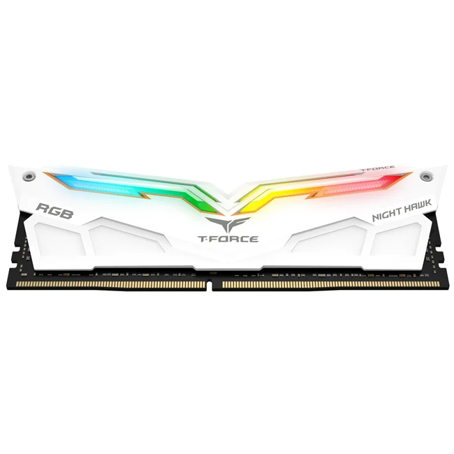 Teamgroup T-Force Night Hawk RGB 16GB (2X8GB) DDR4 3600Mhz CL18-22-22-42 1.35V Desktop Memory (White) (TF15D416G3600HC18JDC01)