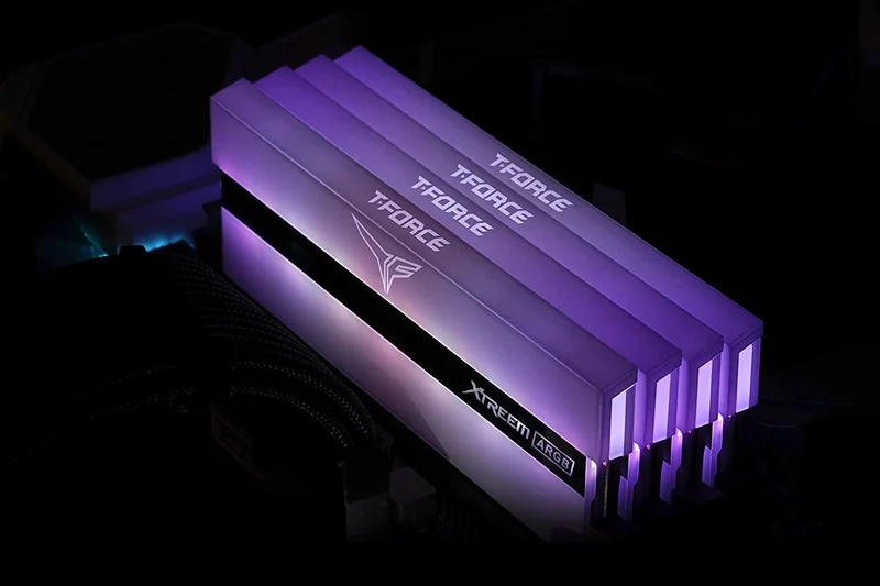 Teamgroup T-Force Xtreem ARGB 16GB (2X8GB) DDR4 3600Mhz CL18-22-22-42 1.35V Desktop Memory (White) (TF13D416G3600HC18JDC01)