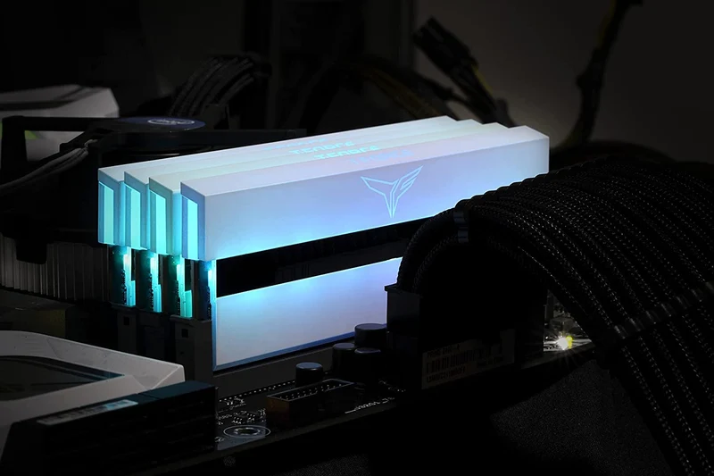 Teamgroup T-Force Xtreem ARGB 16GB (2X8GB) DDR4 3600Mhz CL18-22-22-42 1.35V Desktop Memory (White) (TF13D416G3600HC18JDC01)