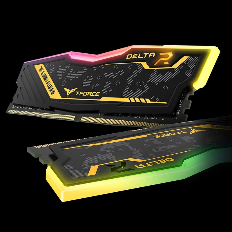 Teamgroup T-Force Delta TUF Gaming Alliance RGB 64GB (2X32GB) DDR4 3600Mhz CL18-22-22-42 1.35V Desktop Memory (TF9D464G3600HC18JDC01)