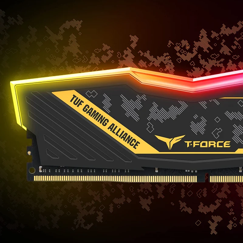Teamgroup T-Force Delta TUF Gaming Alliance RGB 64GB (2X32GB) DDR4 3600Mhz CL18-22-22-42 1.35V Desktop Memory (TF9D464G3600HC18JDC01)