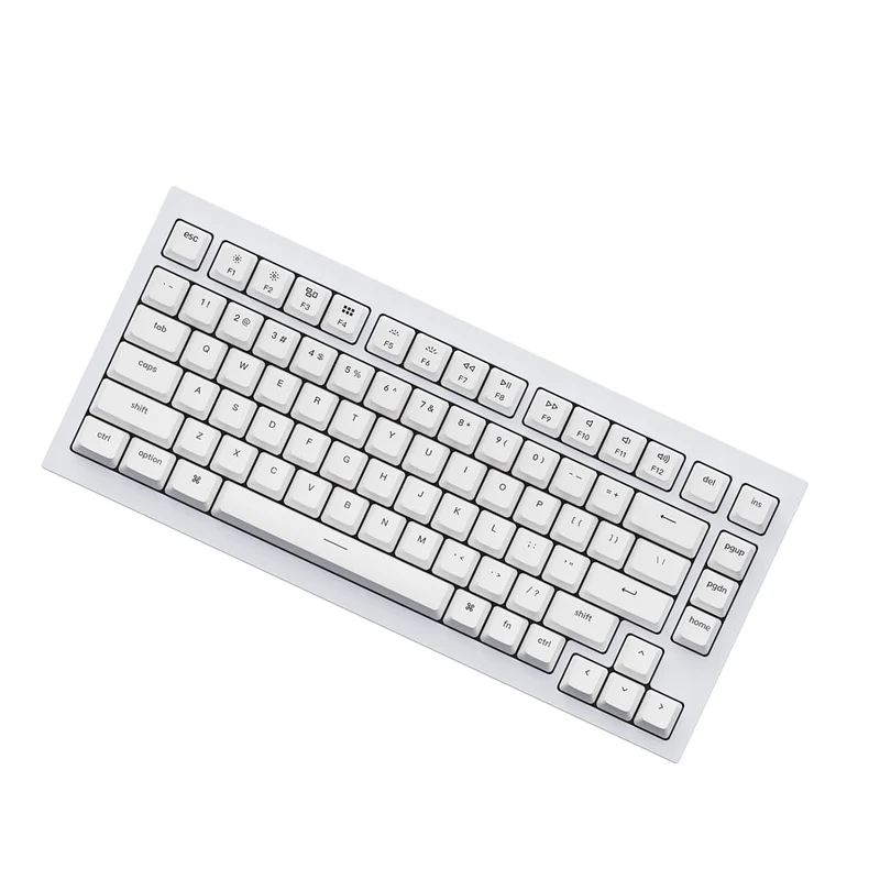 Keychron Q1 QMK/Via 75% Custom All-Metal Hot-Swappable RGB Mechanical Carbon Keyboard - White (Gateron Phantom Red Switch) (Q1K1)