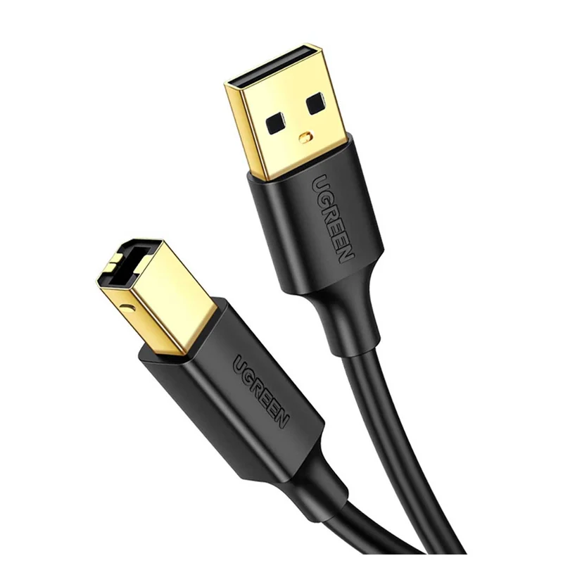 UGreen USB 2.0 AM To BM Print Cable - 1m (Black) (US135/20846)