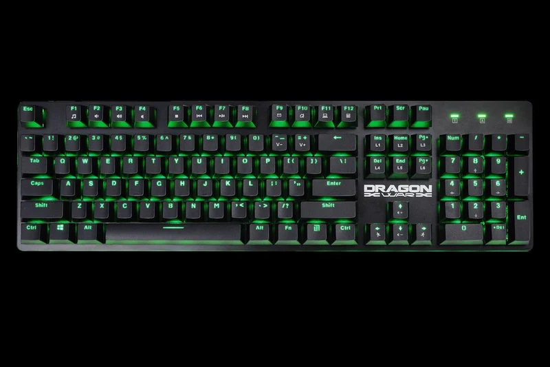 Dragonwar Ice Sanction Wired Mechanical Keyboard (Blue Switches)(GK-015-BK-ENG)