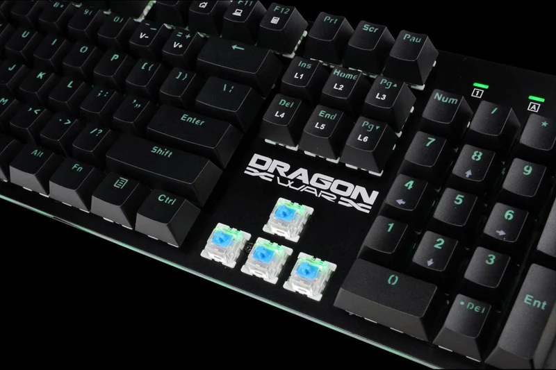 Dragonwar Ice Sanction Wired Mechanical Keyboard (Blue Switches)(GK-015-BK-ENG)