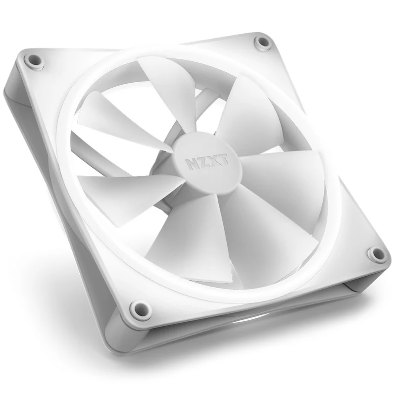 NZXT F140 RGB Duo Twin Pack Fans 140MM With RGB Controller (Matte White) (RF-D14DF-W1)